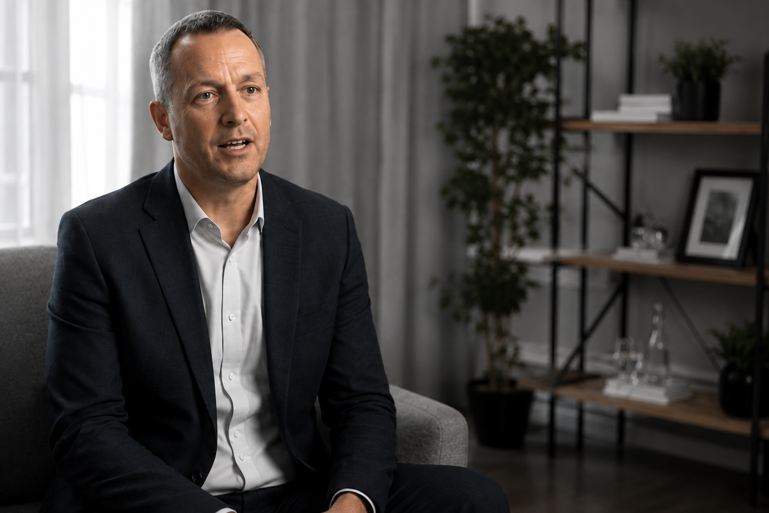 Client speaking to camera during a testimonial interview